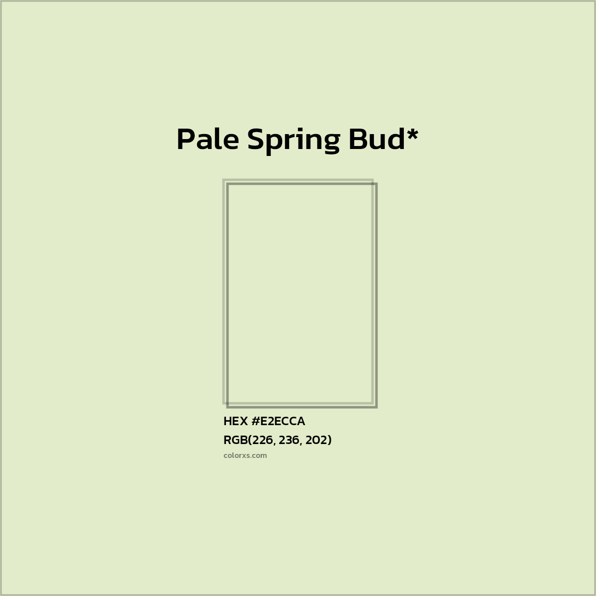HEX #E2ECCA Color Name, Color Code, Palettes, Similar Paints, Images