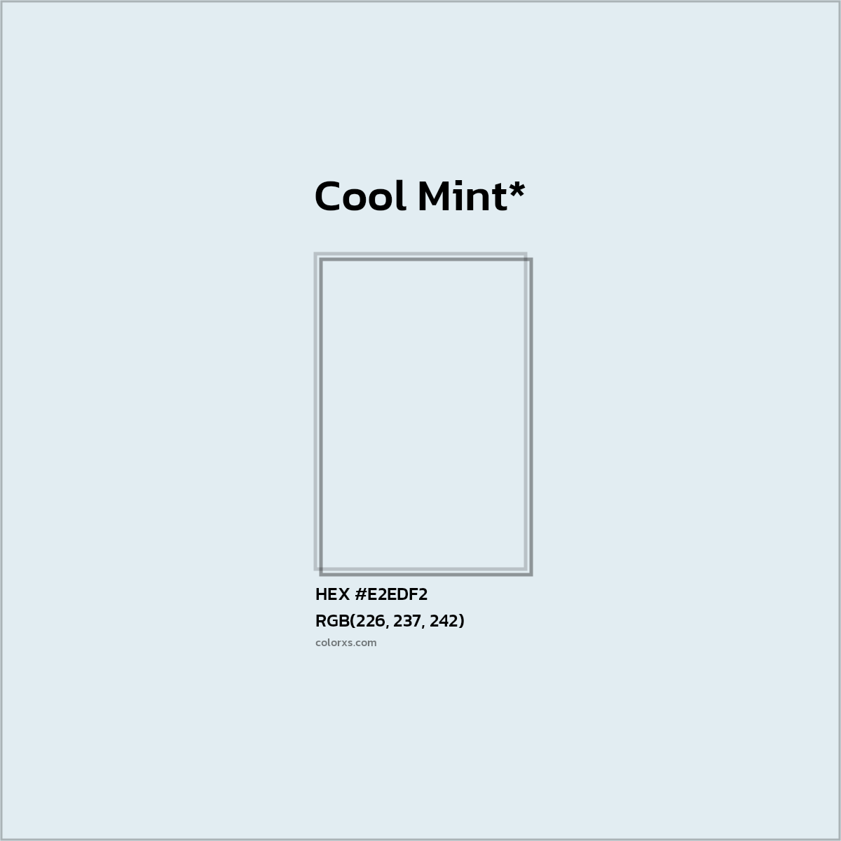HEX #E2EDF2 Color Name, Color Code, Palettes, Similar Paints, Images