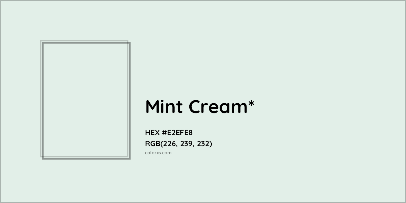 HEX #E2EFE8 Color Name, Color Code, Palettes, Similar Paints, Images
