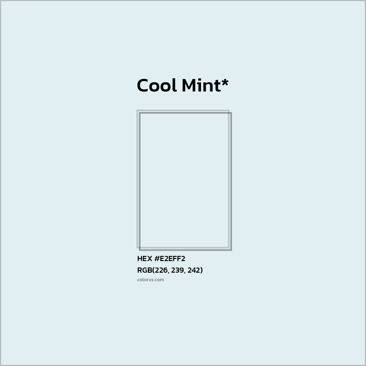 HEX #E2EFF2 Color Name, Color Code, Palettes, Similar Paints, Images