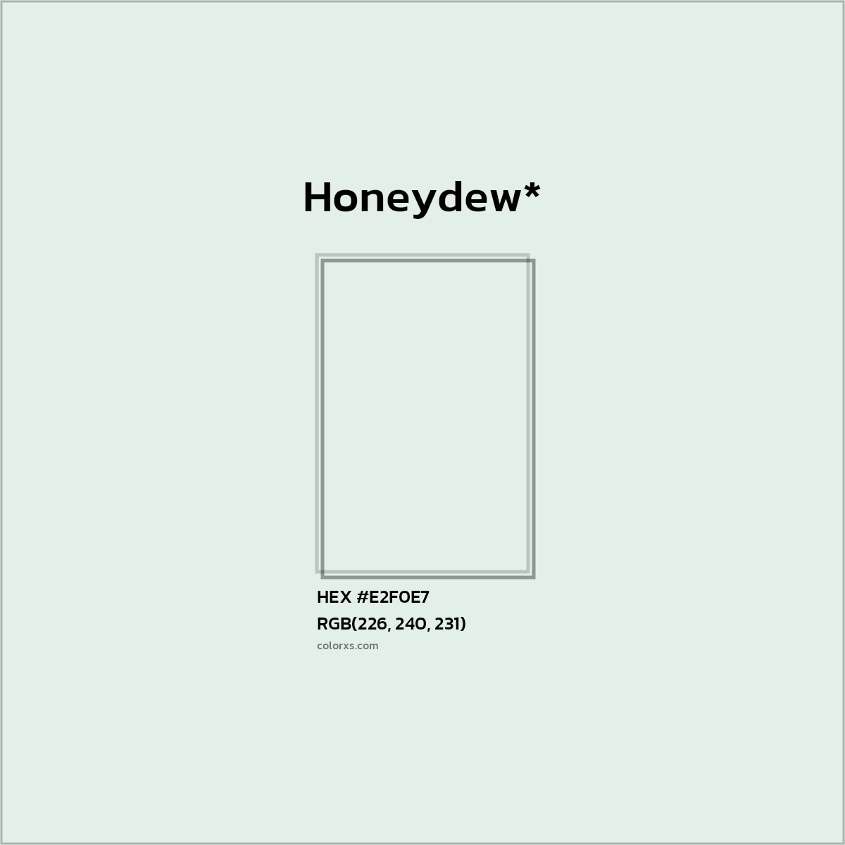 HEX #E2F0E7 Color Name, Color Code, Palettes, Similar Paints, Images