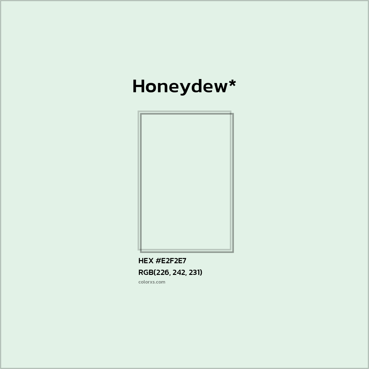 HEX #E2F2E7 Color Name, Color Code, Palettes, Similar Paints, Images