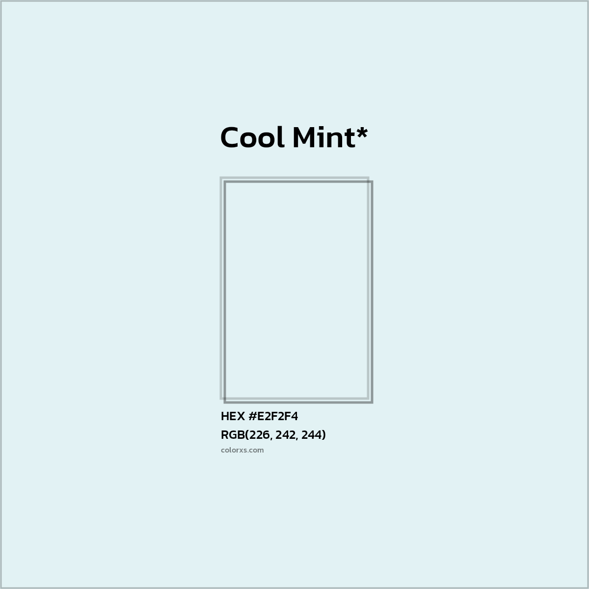 HEX #E2F2F4 Color Name, Color Code, Palettes, Similar Paints, Images