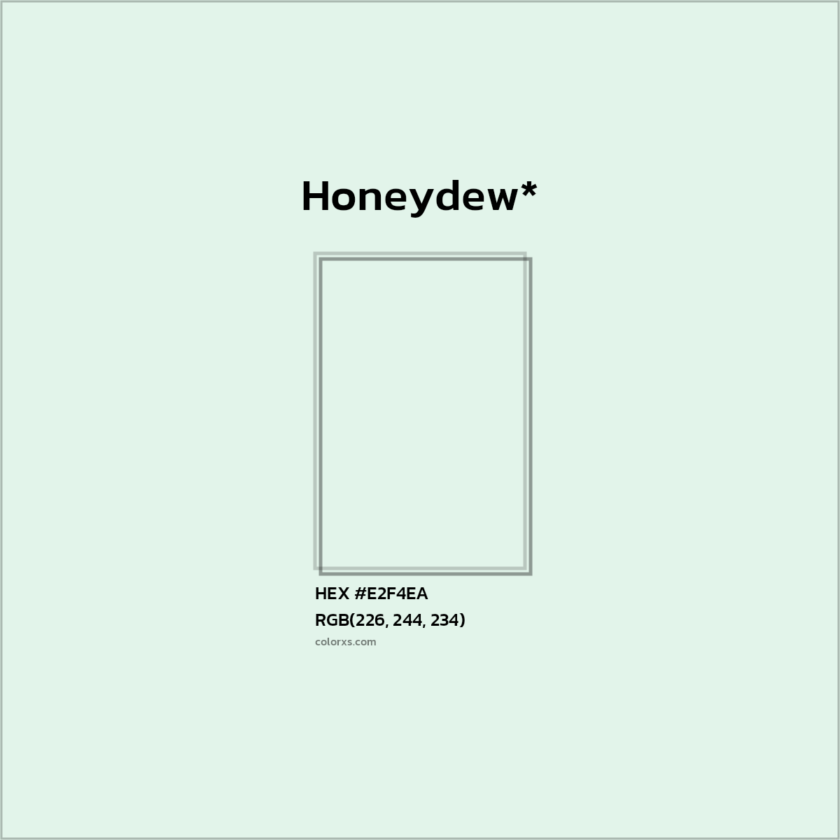 HEX #E2F4EA Color Name, Color Code, Palettes, Similar Paints, Images