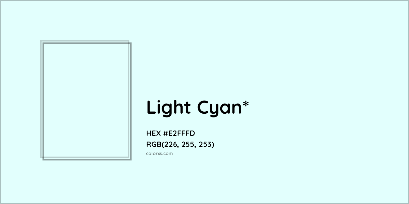HEX #E2FFFD Color Name, Color Code, Palettes, Similar Paints, Images