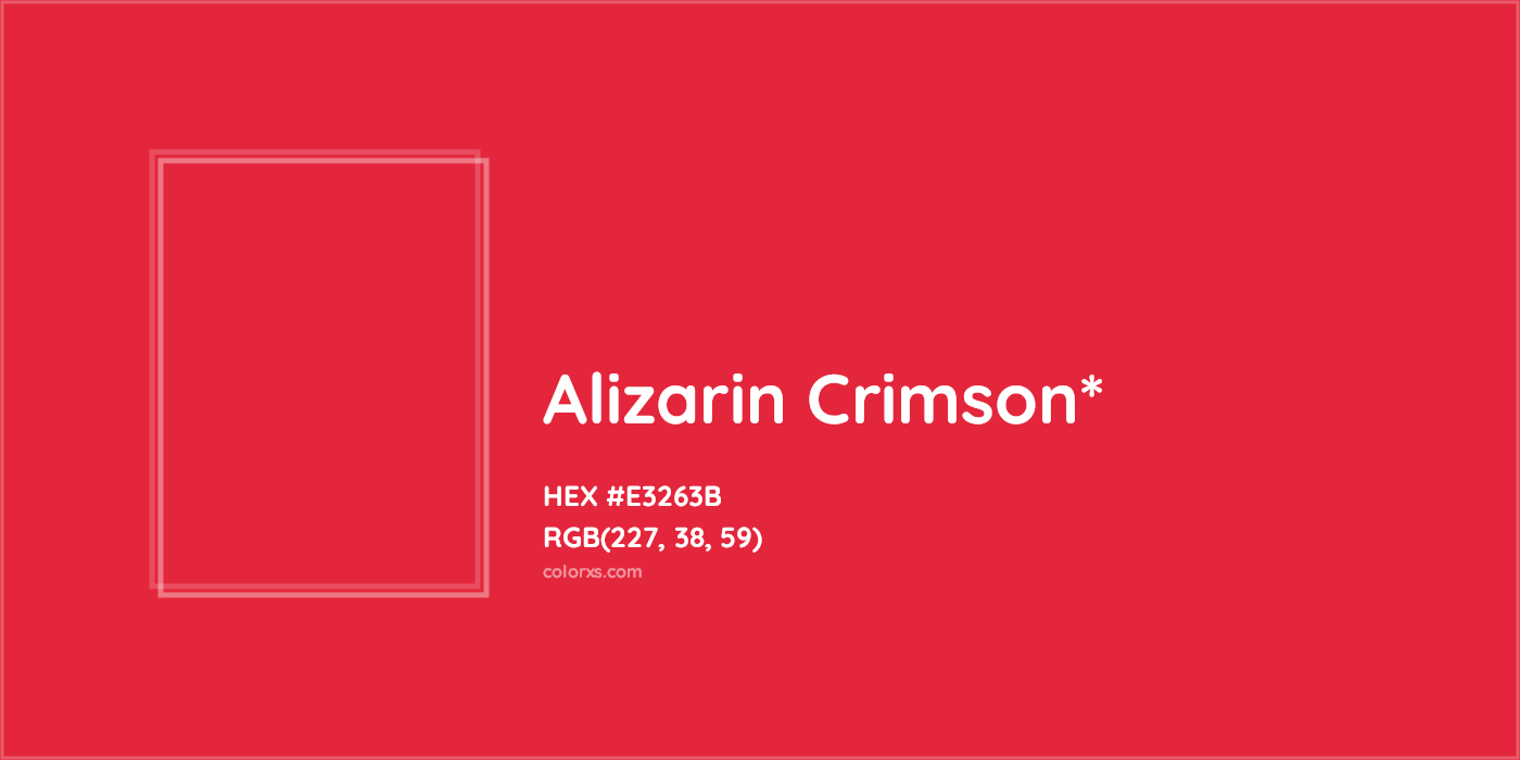 HEX #E3263B Color Name, Color Code, Palettes, Similar Paints, Images