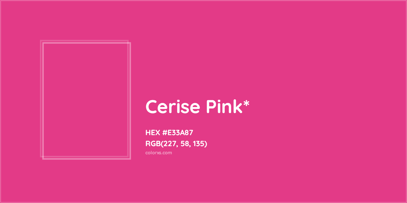 HEX #E33A87 Color Name, Color Code, Palettes, Similar Paints, Images