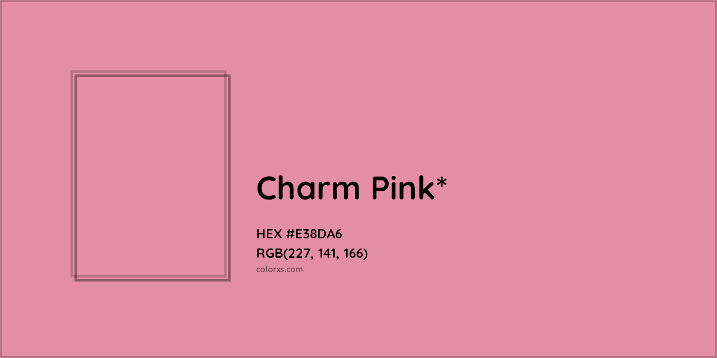 HEX #E38DA6 Color Name, Color Code, Palettes, Similar Paints, Images