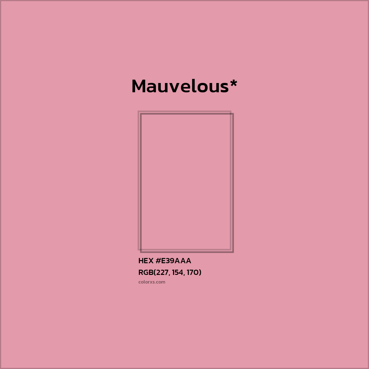HEX #E39AAA Color Name, Color Code, Palettes, Similar Paints, Images