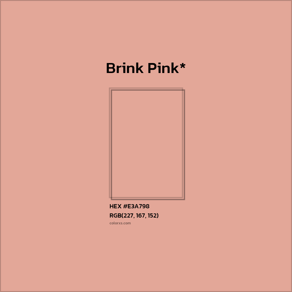 HEX #E3A798 Color Name, Color Code, Palettes, Similar Paints, Images