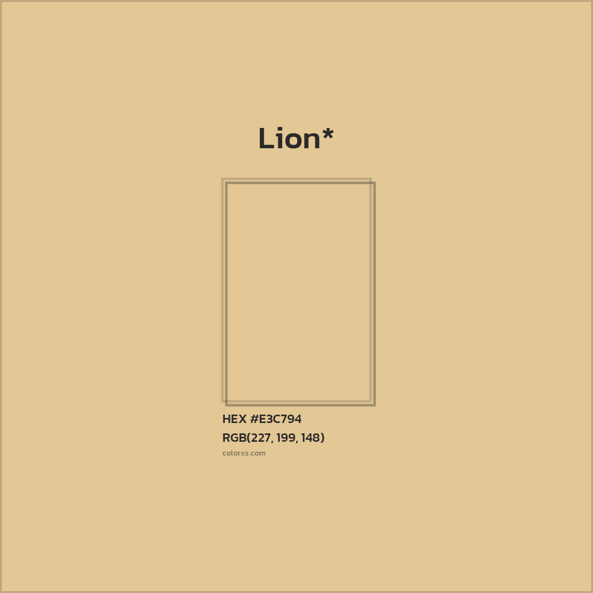 HEX #E3C794 Color Name, Color Code, Palettes, Similar Paints, Images