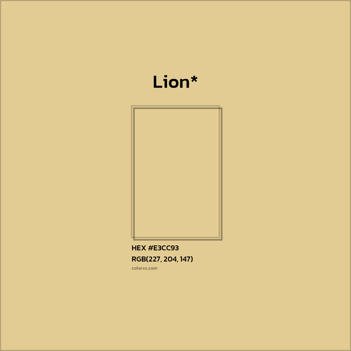 HEX #E3CC93 Color Name, Color Code, Palettes, Similar Paints, Images