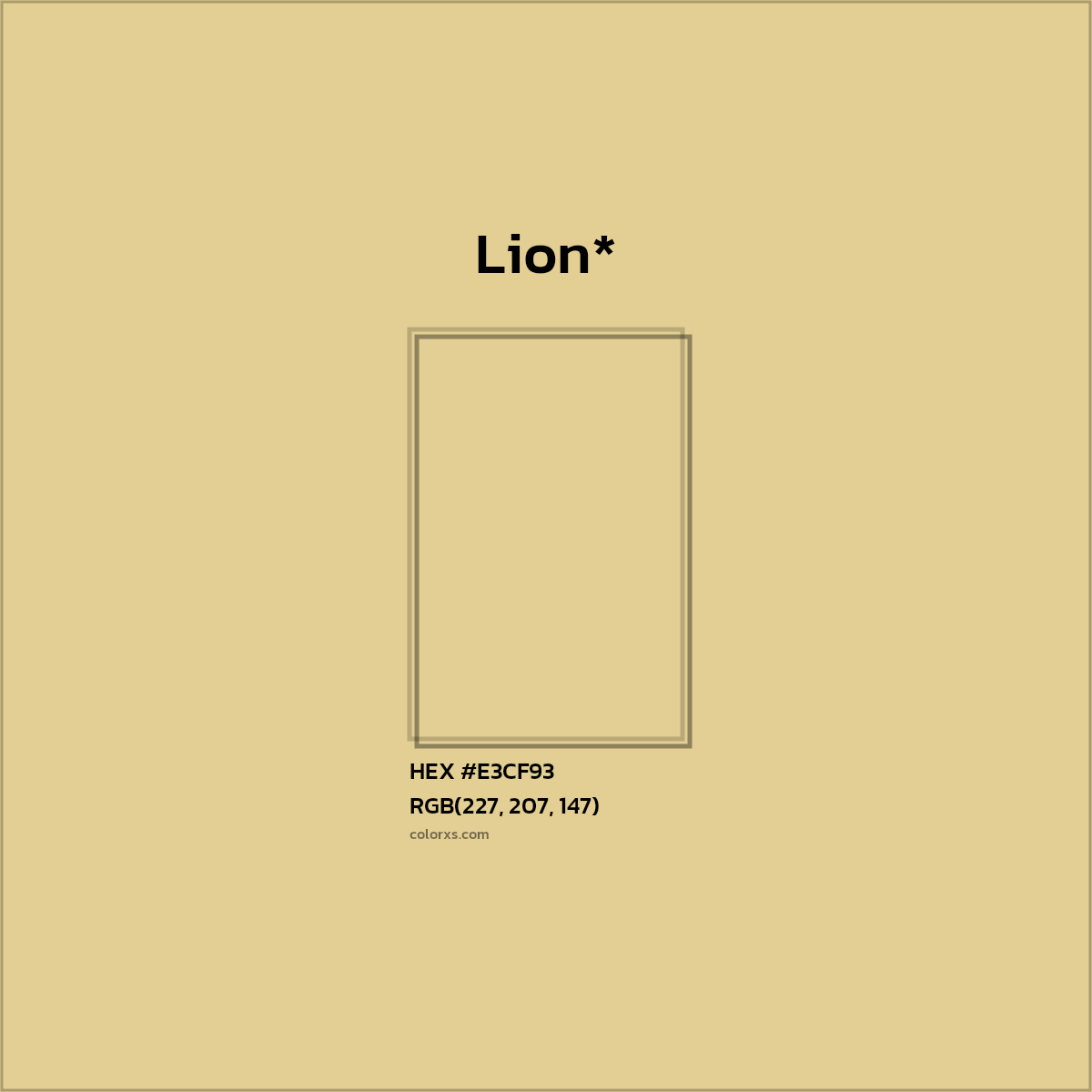 HEX #E3CF93 Color Name, Color Code, Palettes, Similar Paints, Images