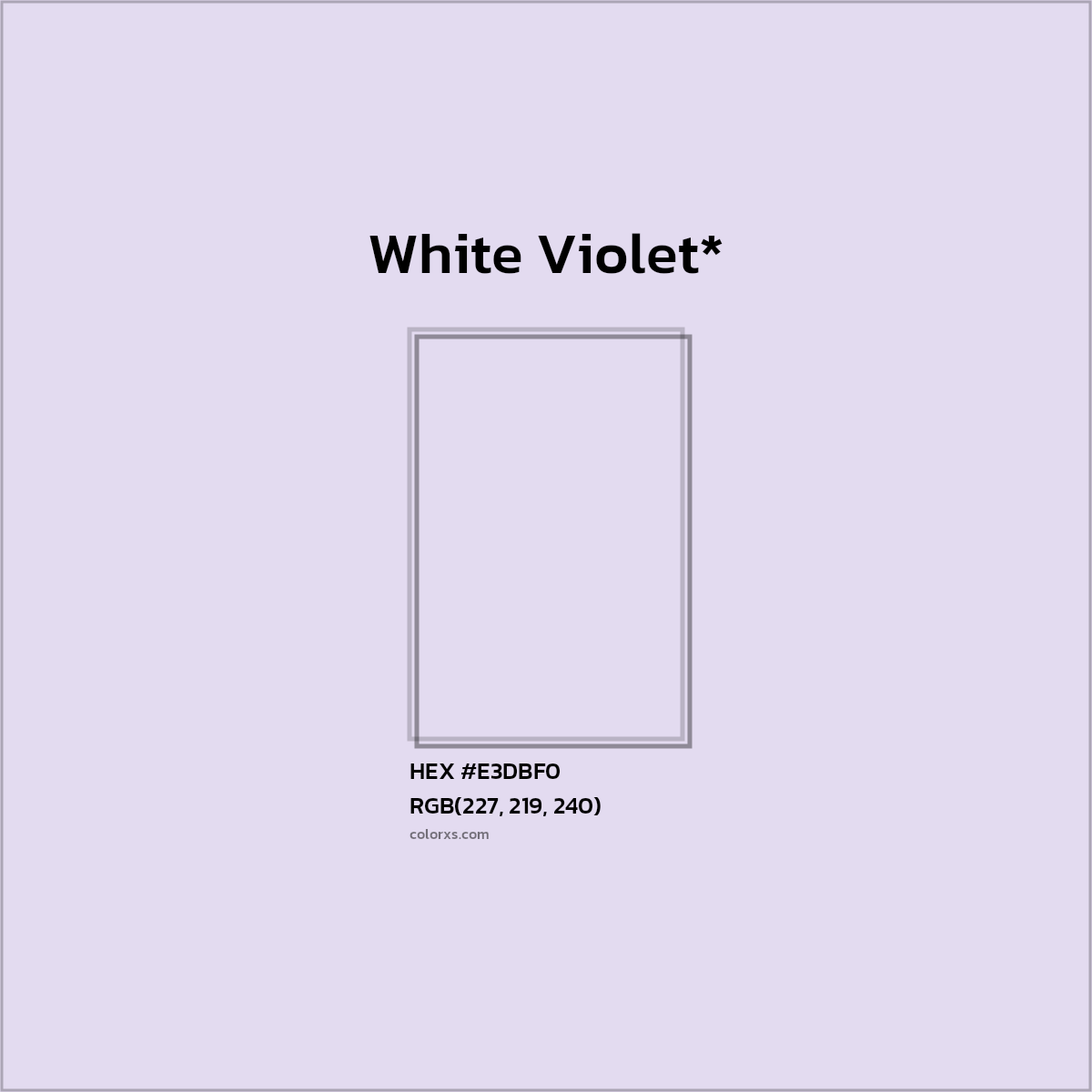 HEX #E3DBF0 Color Name, Color Code, Palettes, Similar Paints, Images