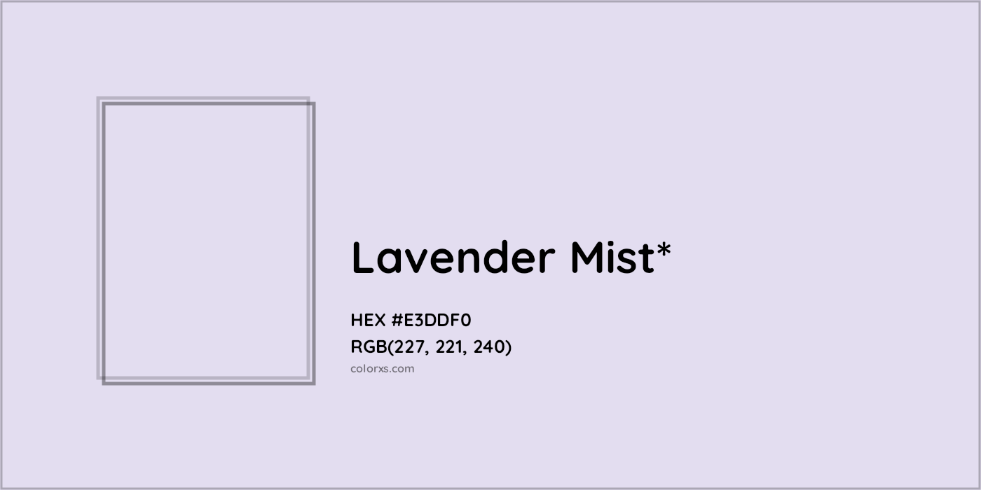 HEX #E3DDF0 Color Name, Color Code, Palettes, Similar Paints, Images