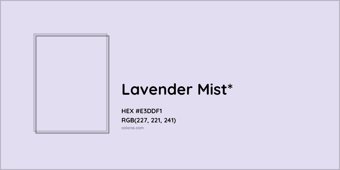 HEX #E3DDF1 Color Name, Color Code, Palettes, Similar Paints, Images