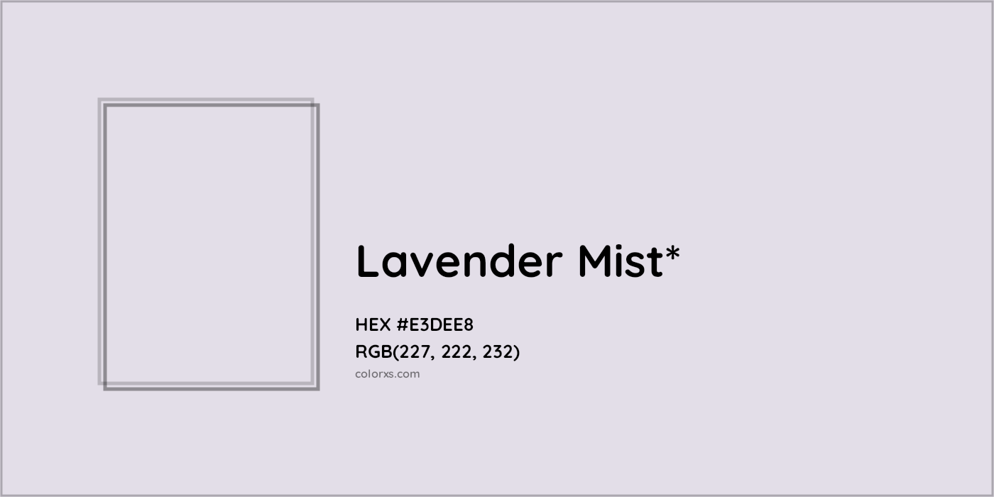 HEX #E3DEE8 Color Name, Color Code, Palettes, Similar Paints, Images