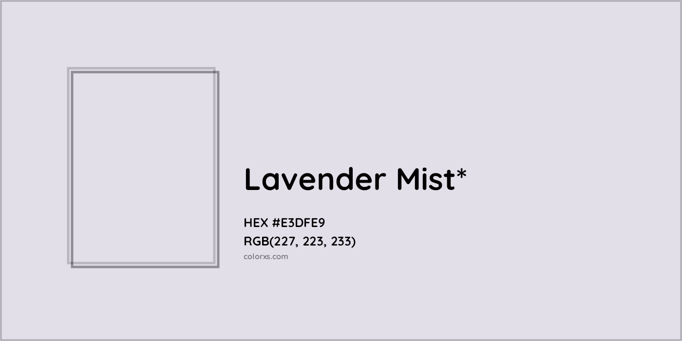 HEX #E3DFE9 Color Name, Color Code, Palettes, Similar Paints, Images