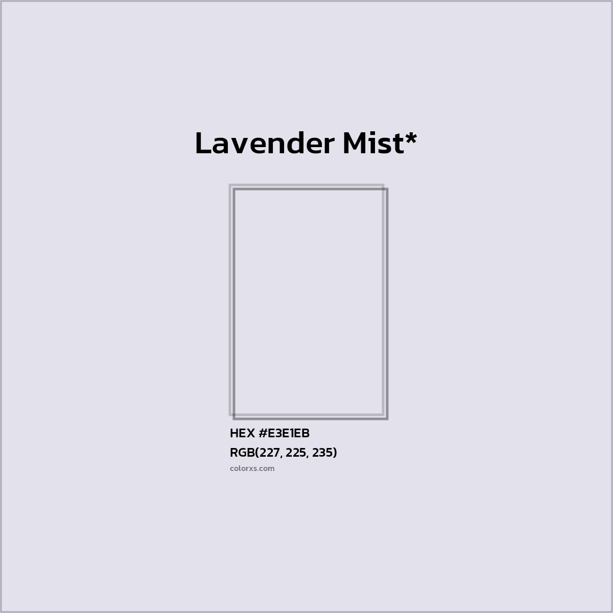 HEX #E3E1EB Color Name, Color Code, Palettes, Similar Paints, Images