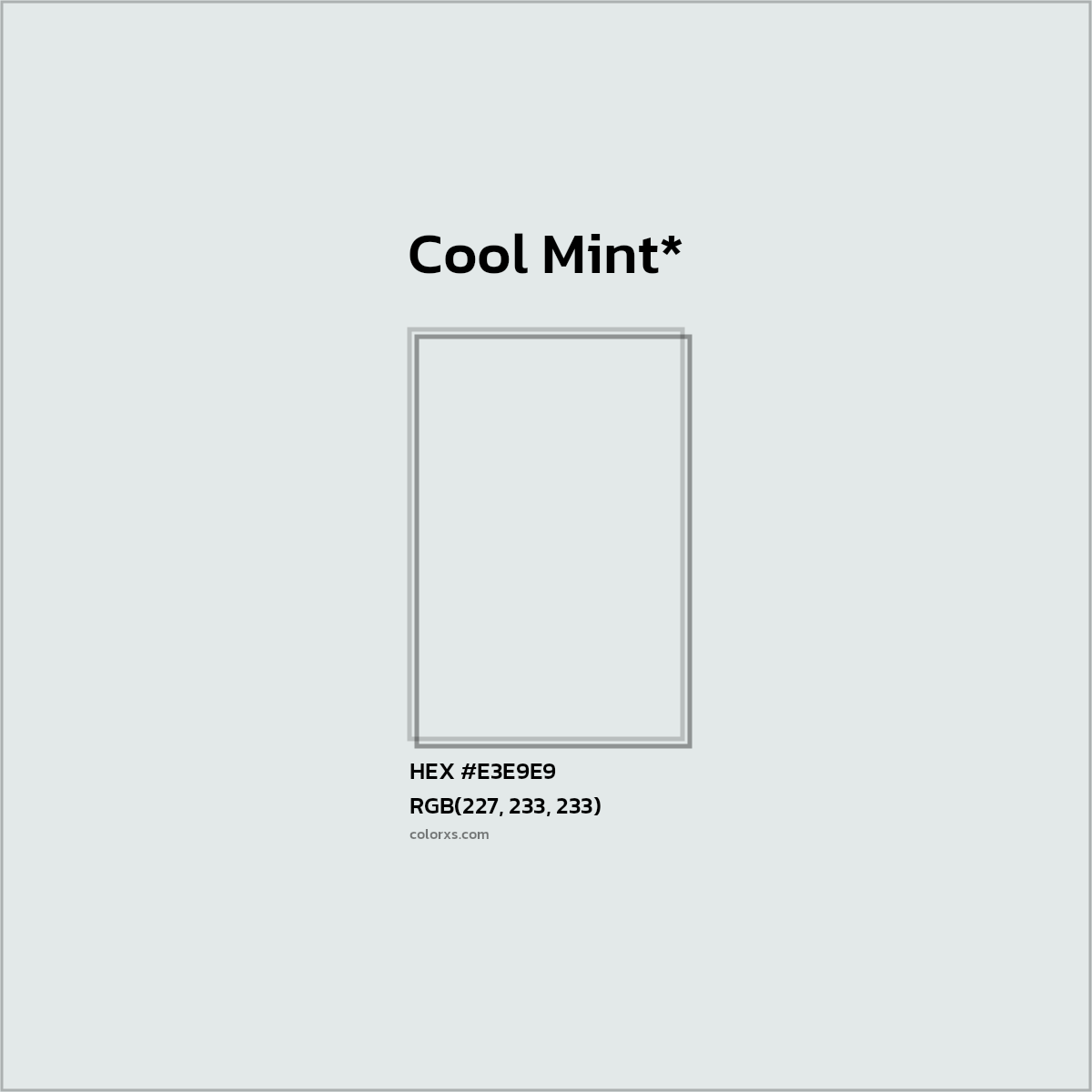 HEX #E3E9E9 Color Name, Color Code, Palettes, Similar Paints, Images