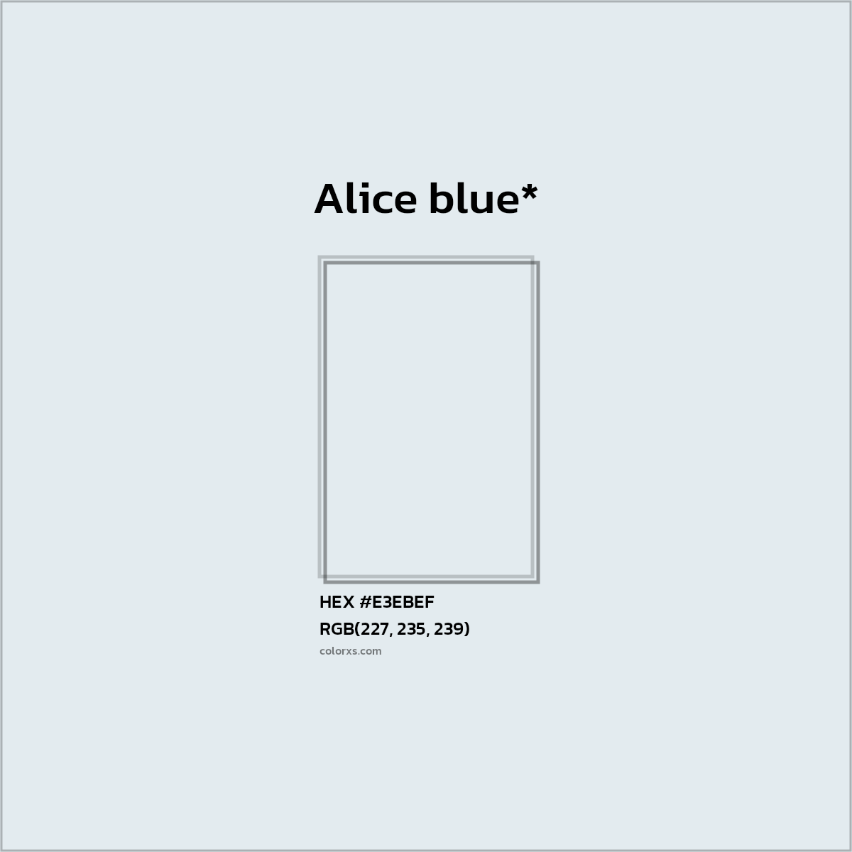HEX #E3EBEF Color Name, Color Code, Palettes, Similar Paints, Images