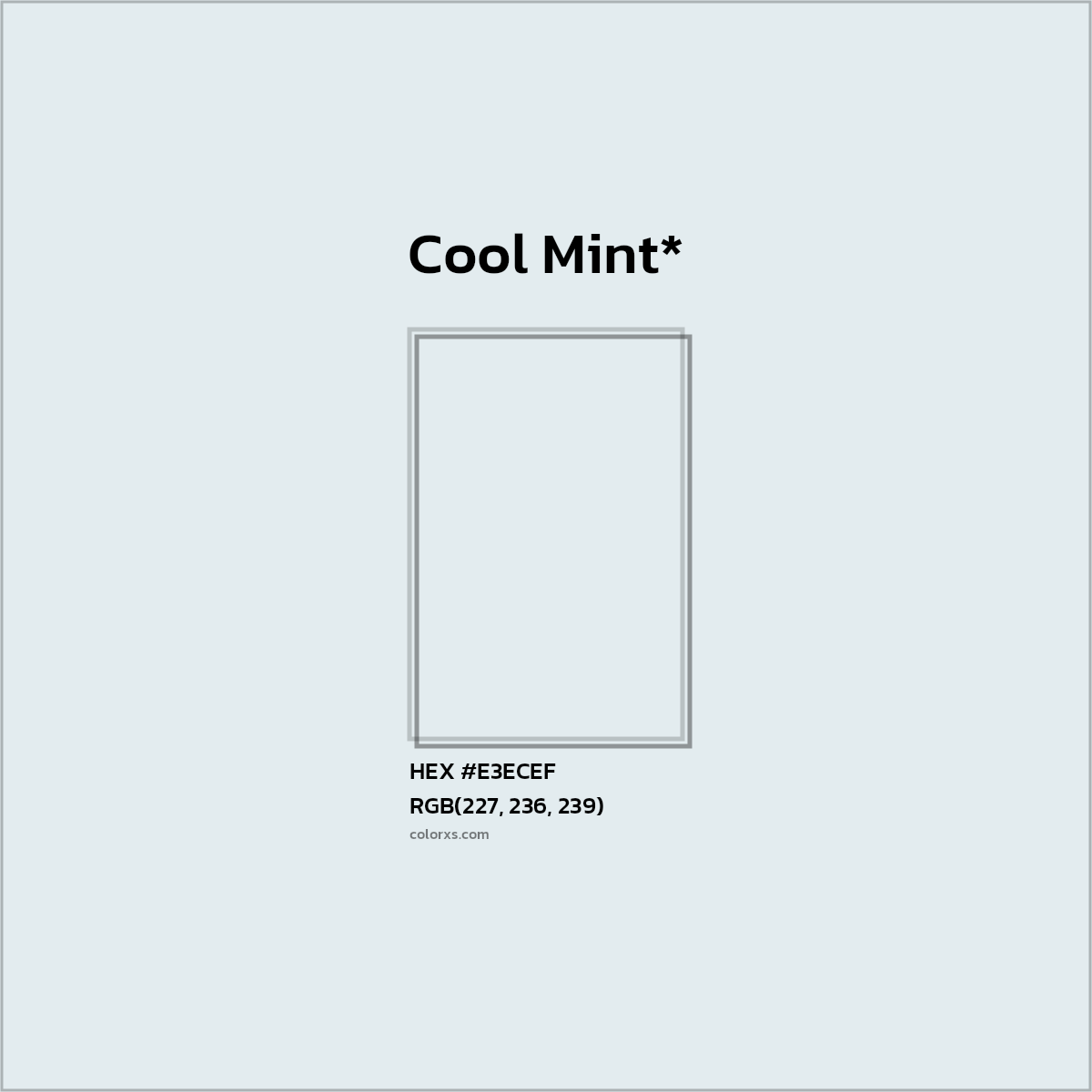 HEX #E3ECEF Color Name, Color Code, Palettes, Similar Paints, Images