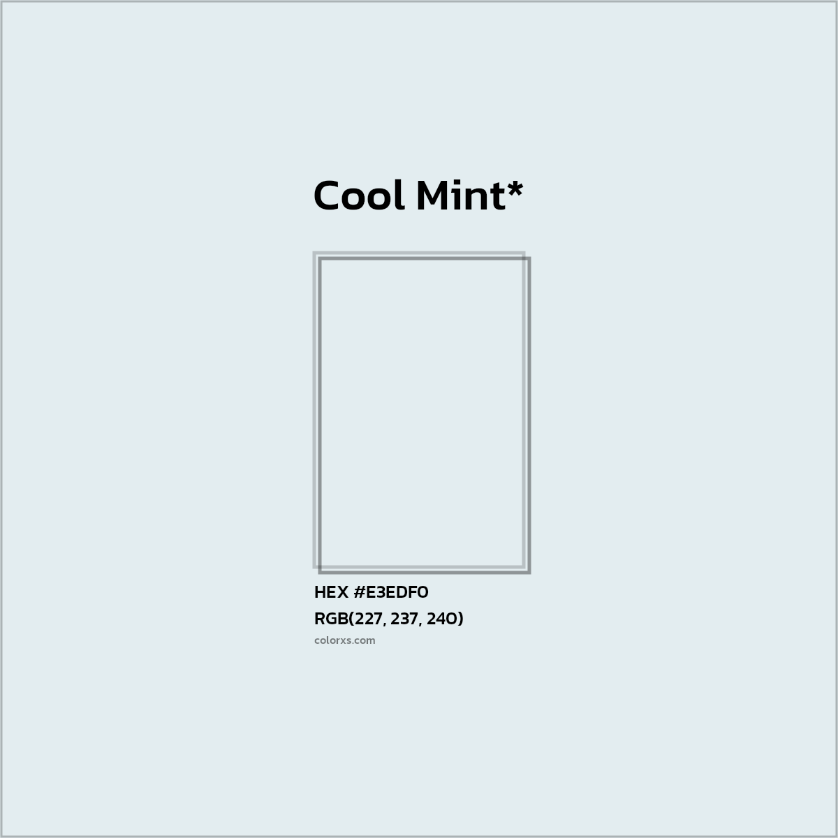 HEX #E3EDF0 Color Name, Color Code, Palettes, Similar Paints, Images