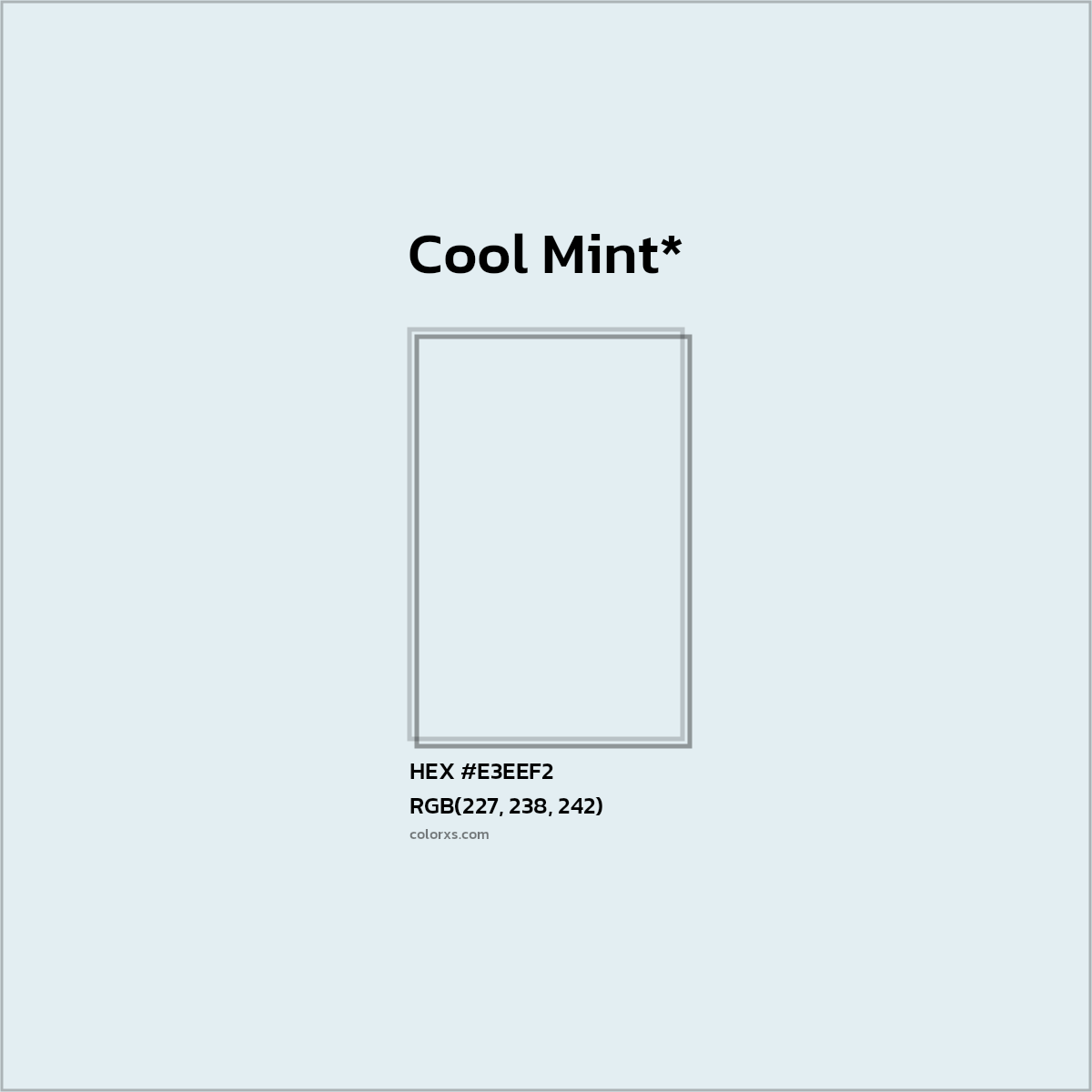 HEX #E3EEF2 Color Name, Color Code, Palettes, Similar Paints, Images