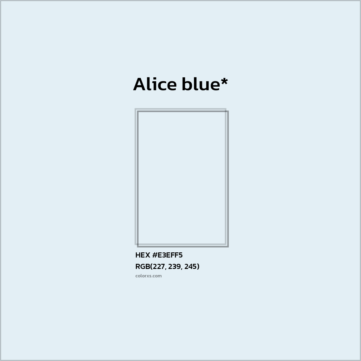 HEX #E3EFF5 Color Name, Color Code, Palettes, Similar Paints, Images