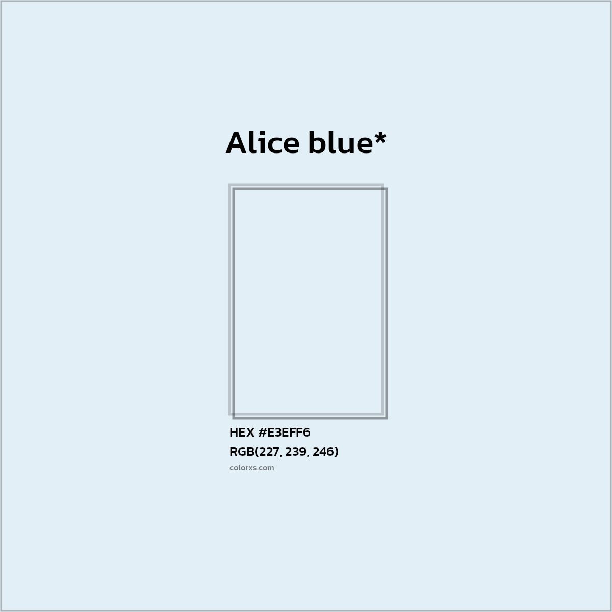 HEX #E3EFF6 Color Name, Color Code, Palettes, Similar Paints, Images