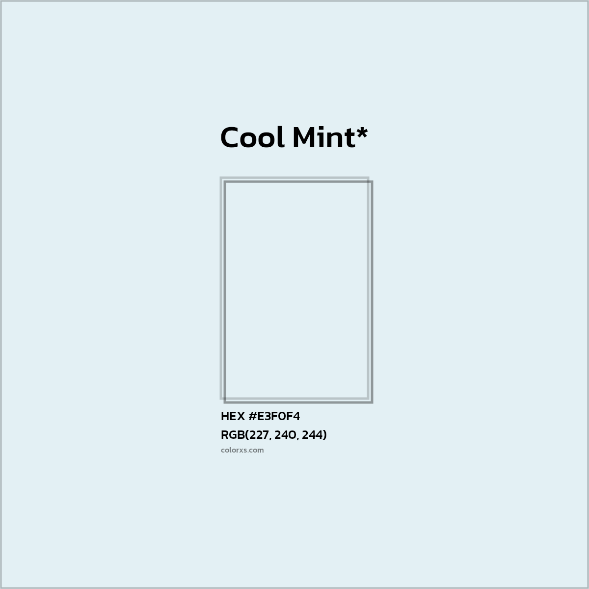 HEX #E3F0F4 Color Name, Color Code, Palettes, Similar Paints, Images