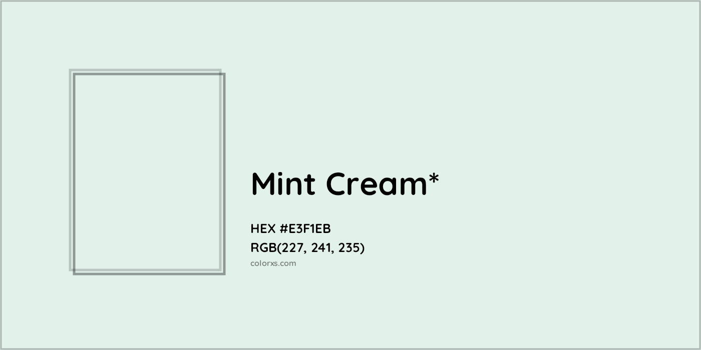 HEX #E3F1EB Color Name, Color Code, Palettes, Similar Paints, Images