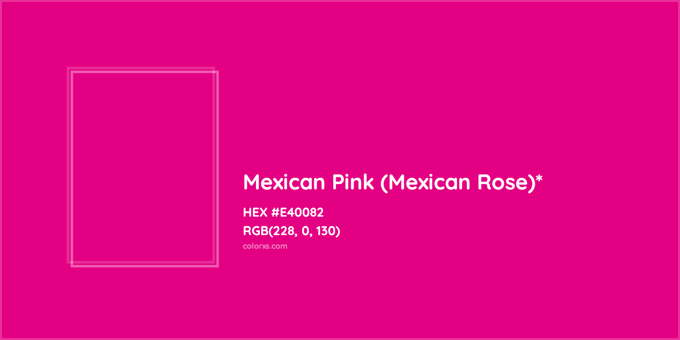 HEX #E40082 Color Name, Color Code, Palettes, Similar Paints, Images