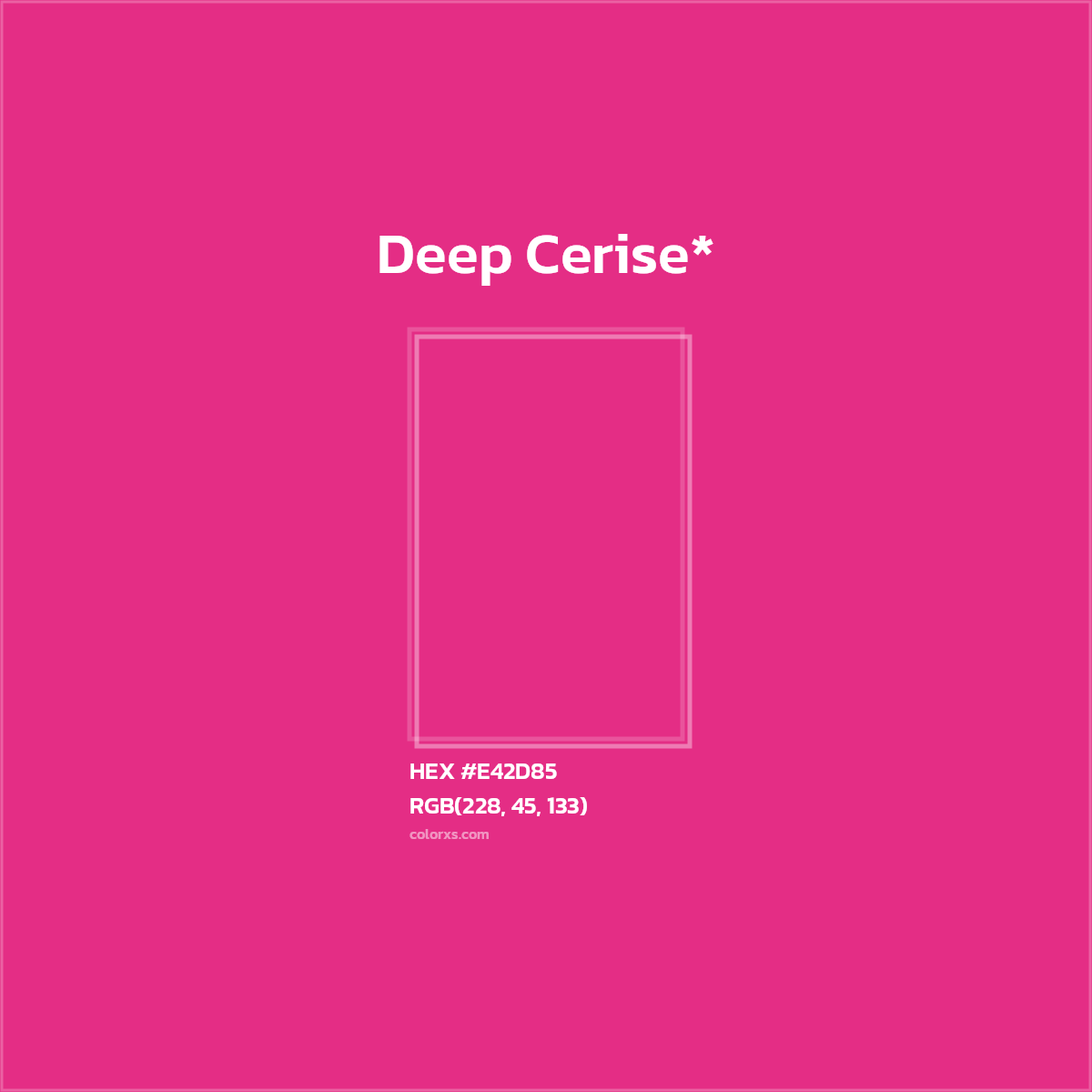 HEX #E42D85 Color Name, Color Code, Palettes, Similar Paints, Images