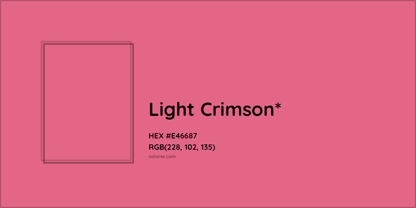 HEX #E46687 Color Name, Color Code, Palettes, Similar Paints, Images