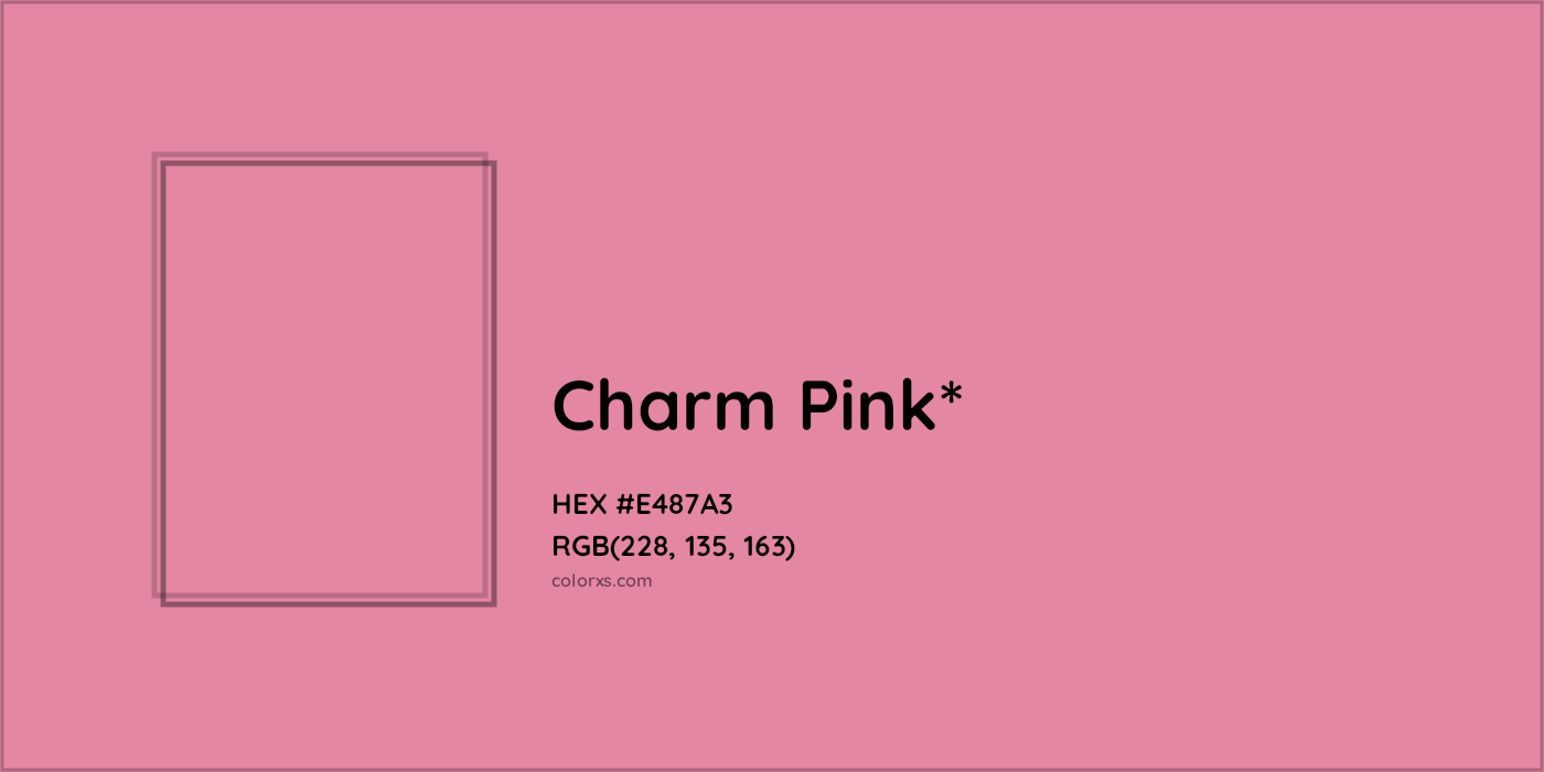 HEX #E487A3 Color Name, Color Code, Palettes, Similar Paints, Images