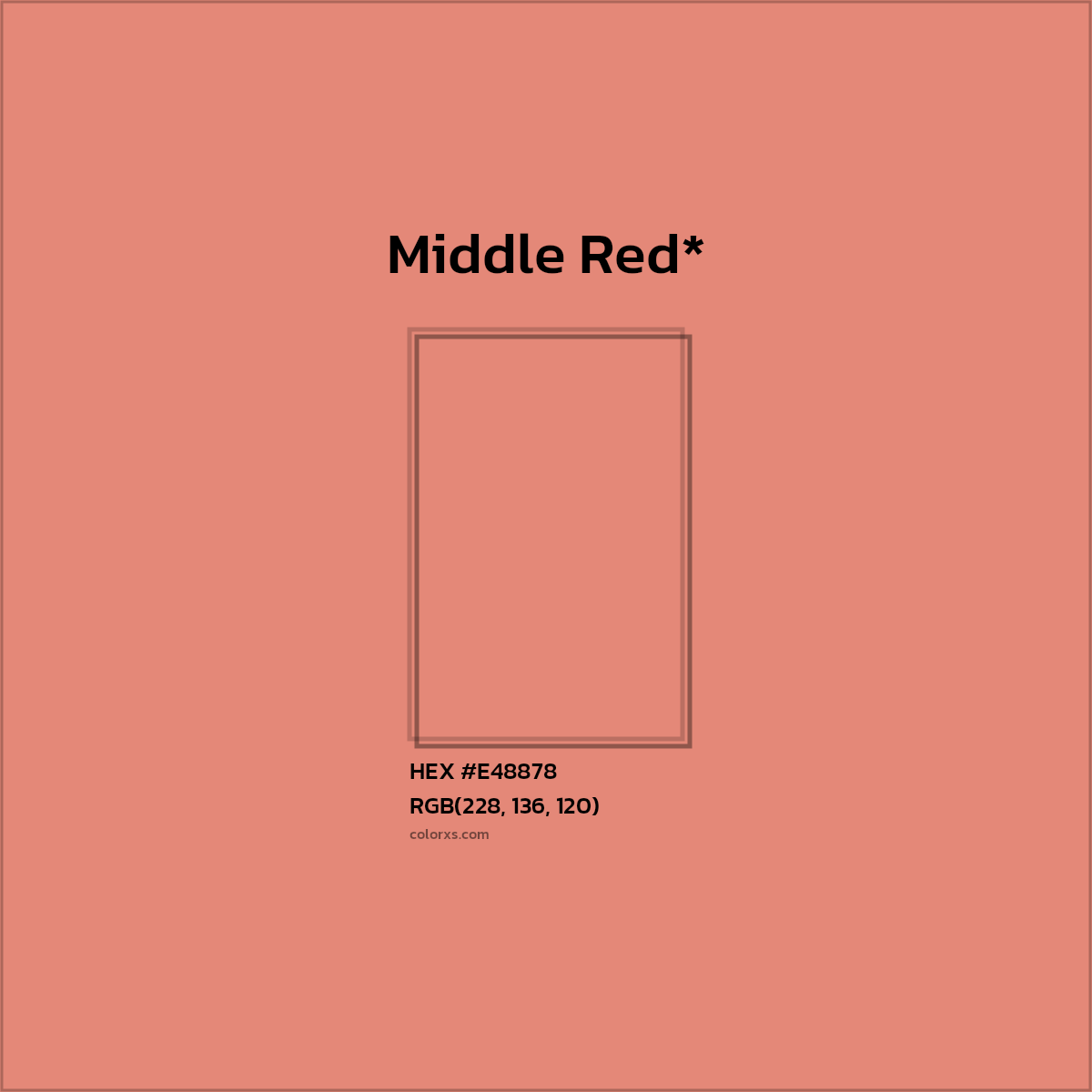 HEX #E48878 Color Name, Color Code, Palettes, Similar Paints, Images