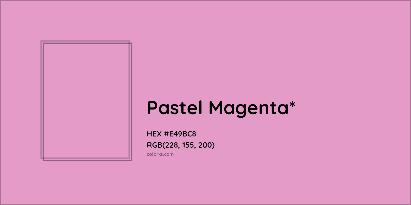 HEX #E49BC8 Color Name, Color Code, Palettes, Similar Paints, Images