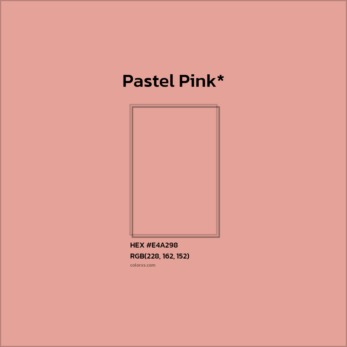 HEX #E4A298 Color Name, Color Code, Palettes, Similar Paints, Images