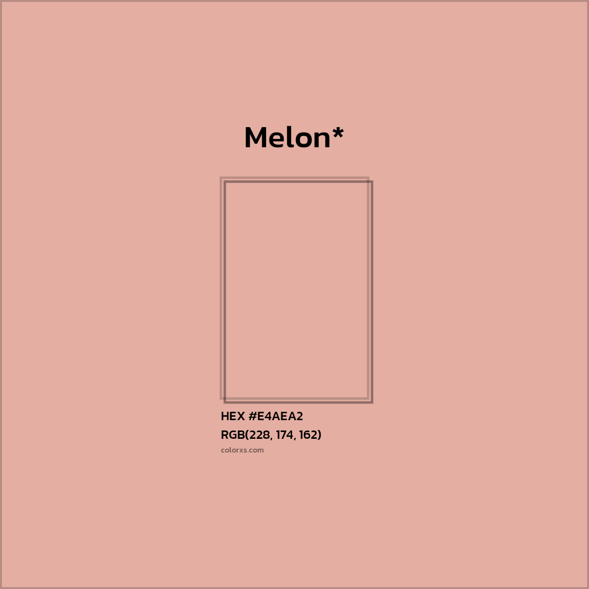 HEX #E4AEA2 Color Name, Color Code, Palettes, Similar Paints, Images