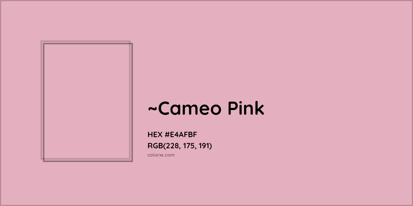 HEX #E4AFBF Color Name, Color Code, Palettes, Similar Paints, Images