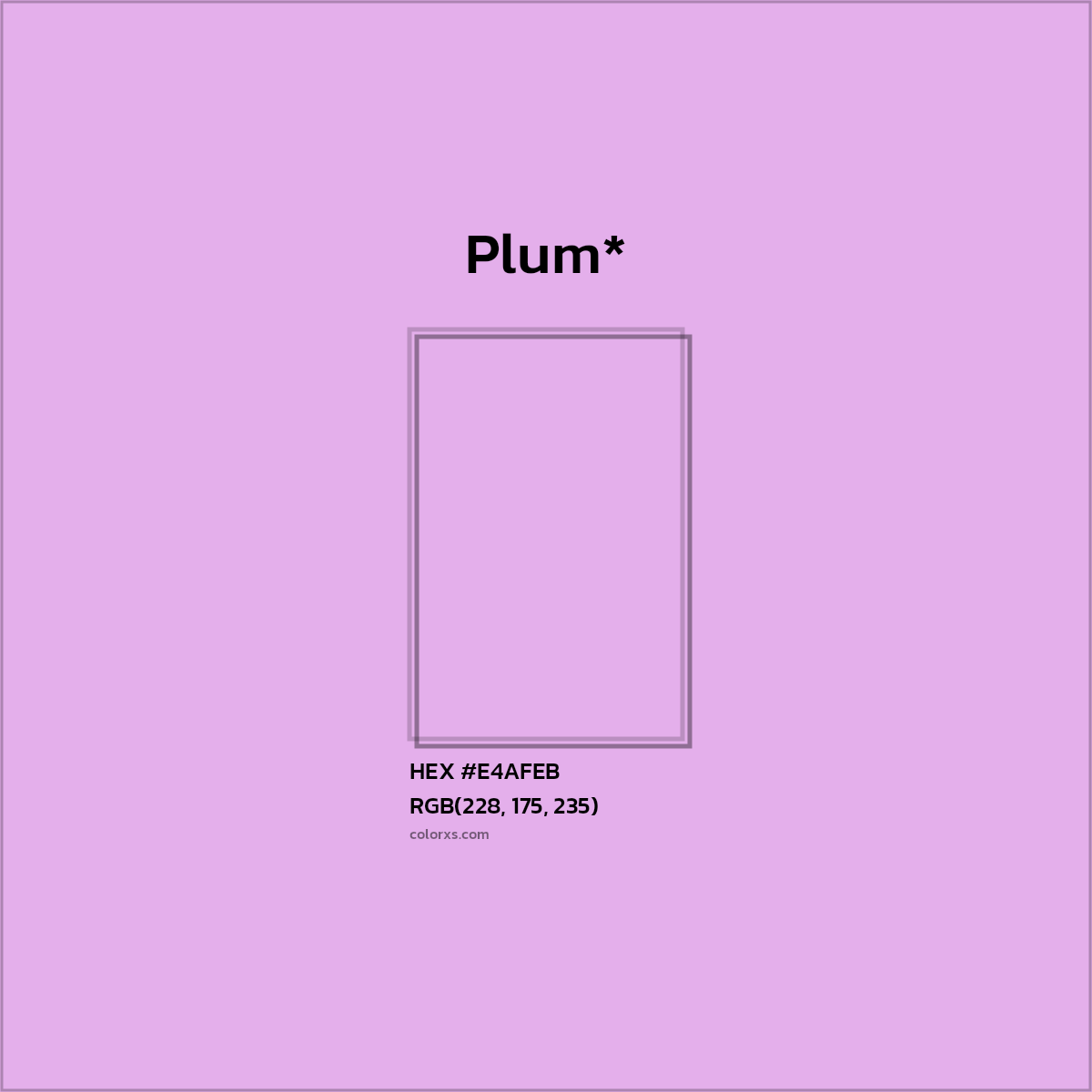 HEX #E4AFEB Color Name, Color Code, Palettes, Similar Paints, Images