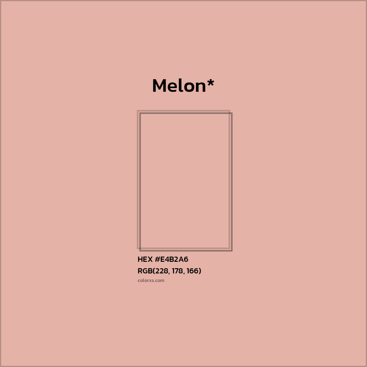 HEX #E4B2A6 Color Name, Color Code, Palettes, Similar Paints, Images