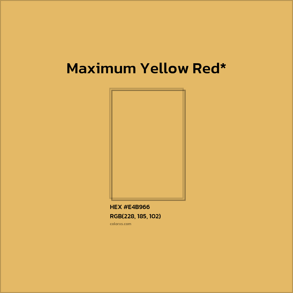 #E4B966 hex color. RGB, RYB, CMYK, HSL, HSV codes and color conversions. Matching color names, palettes, paints.
