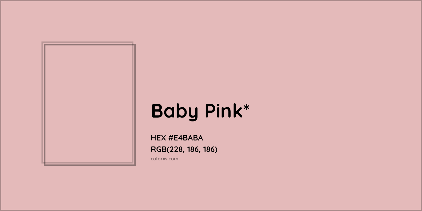 HEX #E4BABA Color Name, Color Code, Palettes, Similar Paints, Images