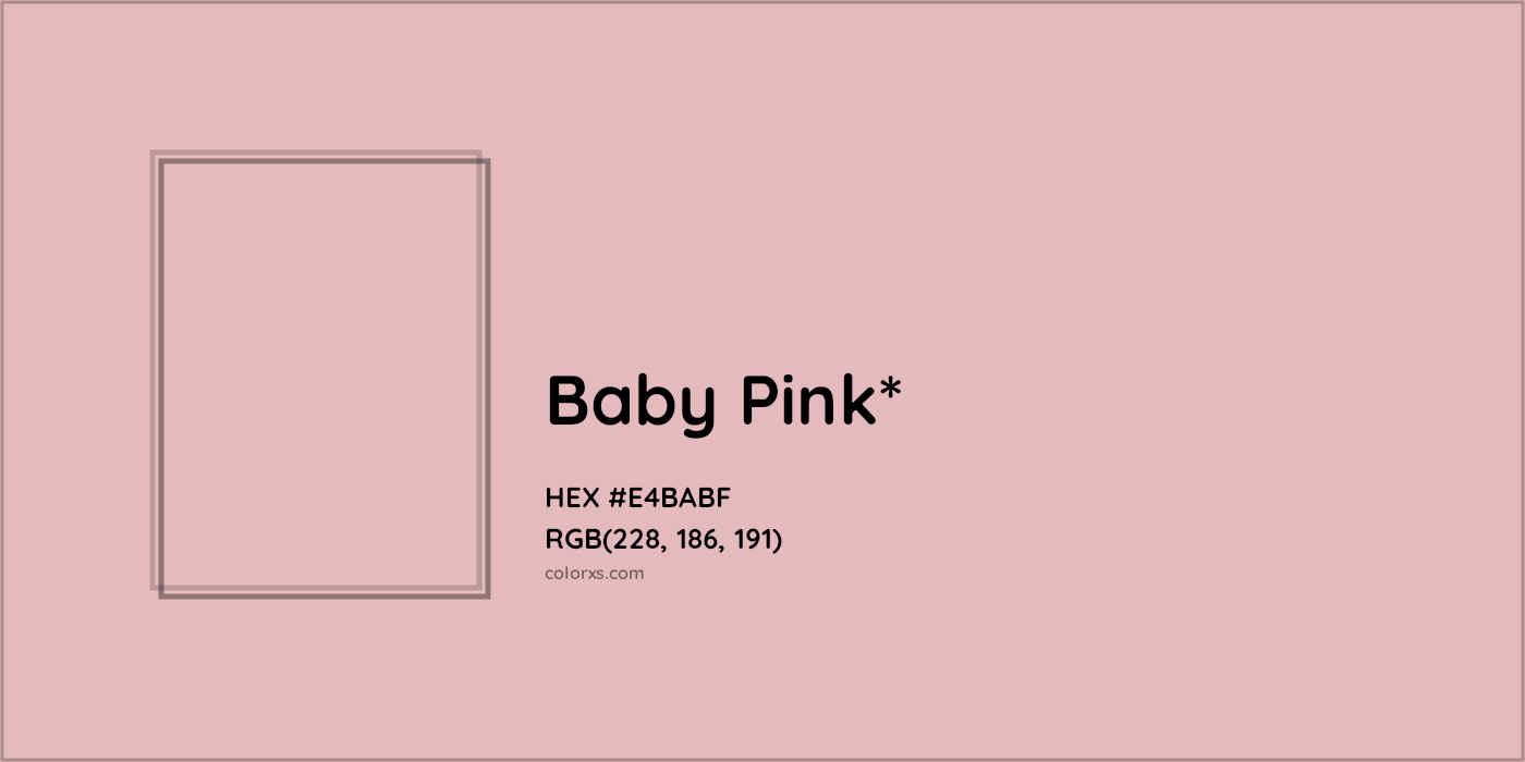 HEX #E4BABF Color Name, Color Code, Palettes, Similar Paints, Images