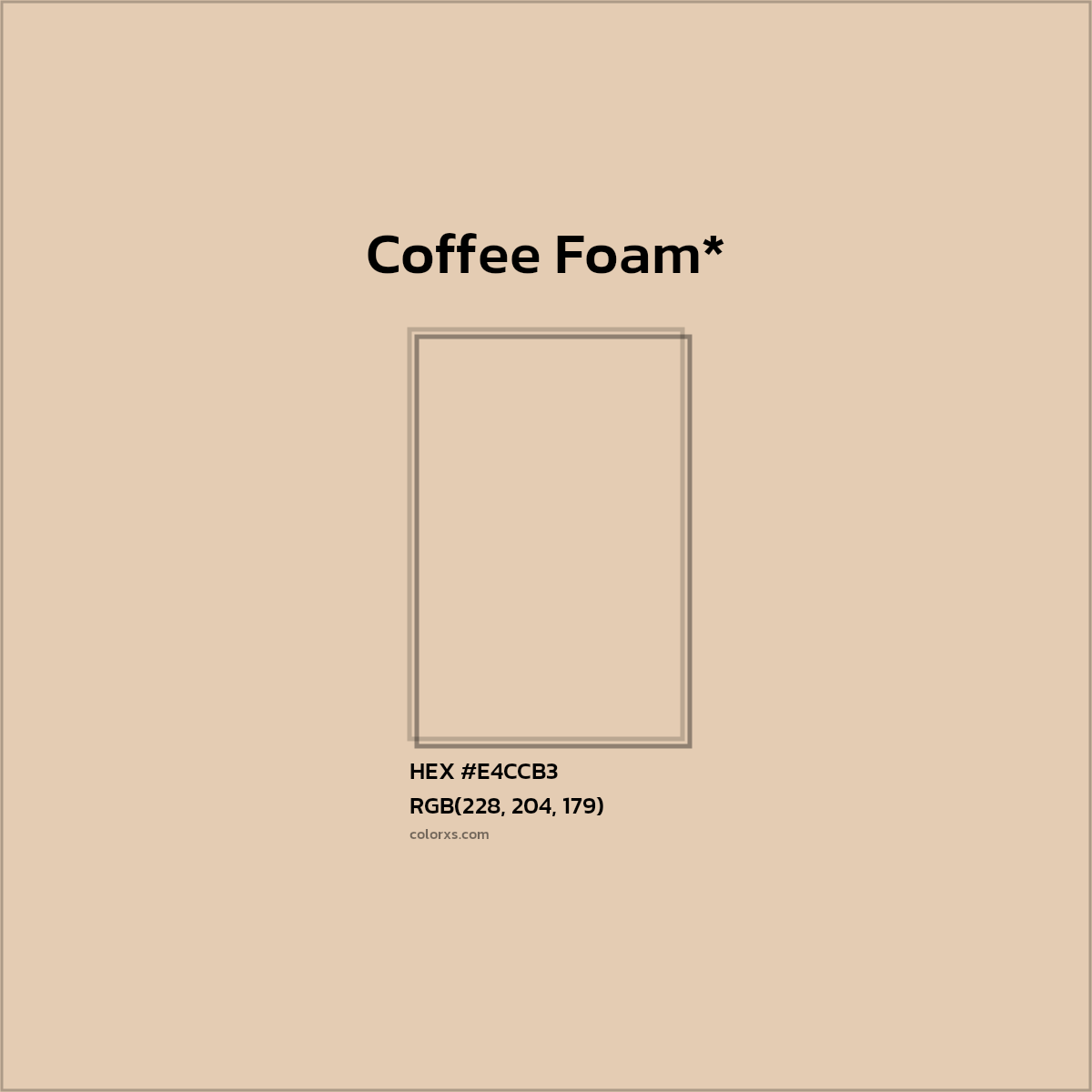 HEX #E4CCB3 Color Name, Color Code, Palettes, Similar Paints, Images
