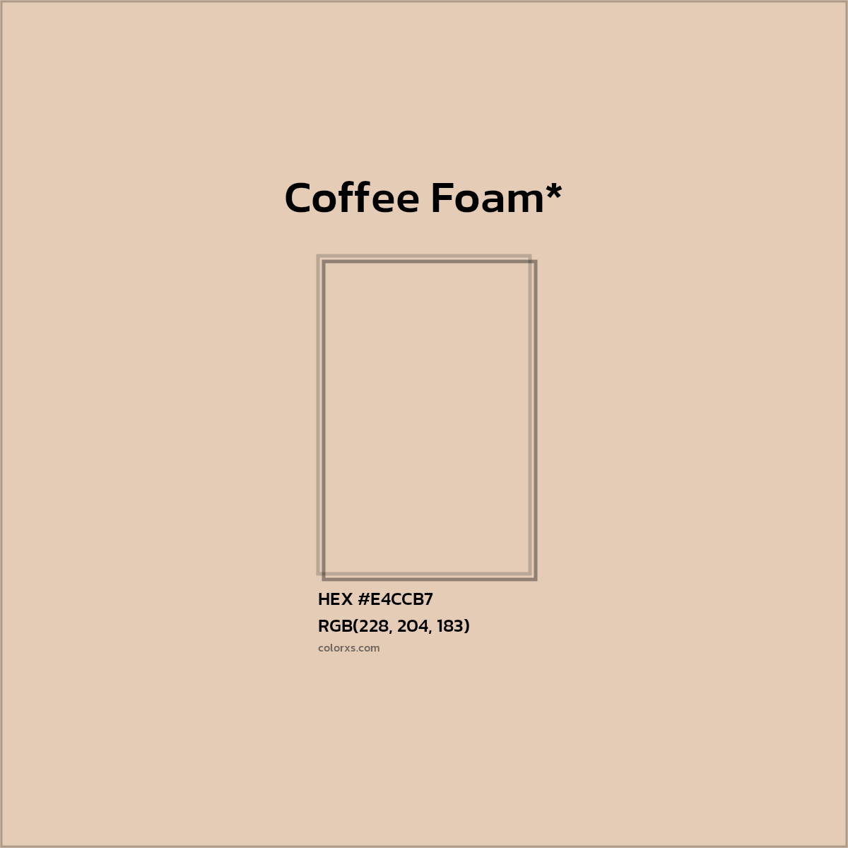 HEX #E4CCB7 Color Name, Color Code, Palettes, Similar Paints, Images