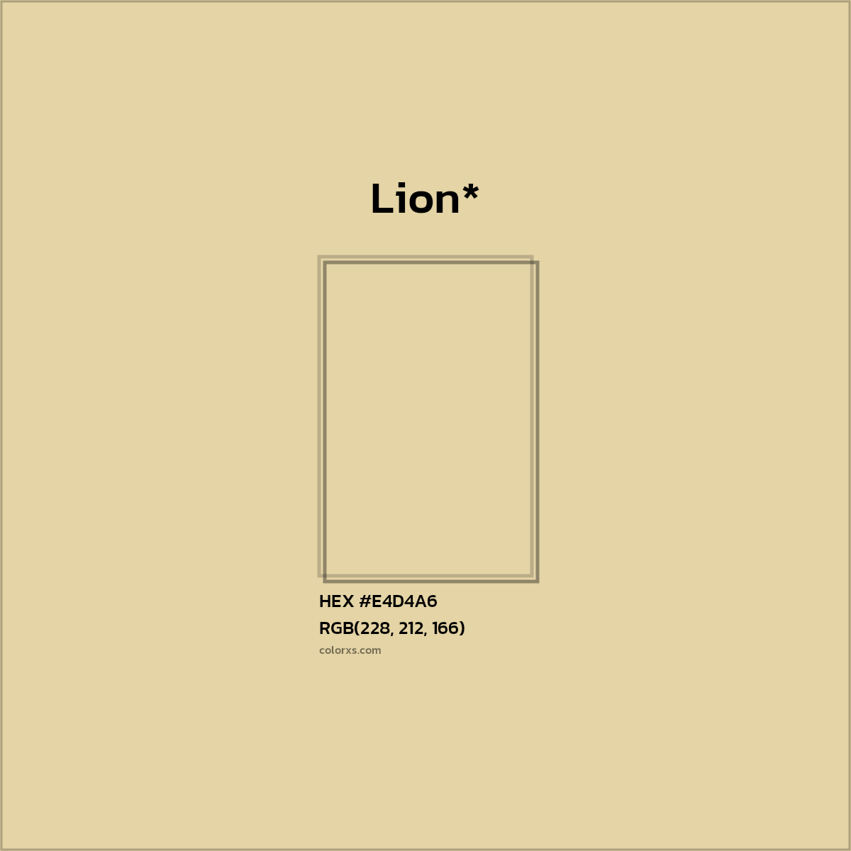 HEX #E4D4A6 Color Name, Color Code, Palettes, Similar Paints, Images