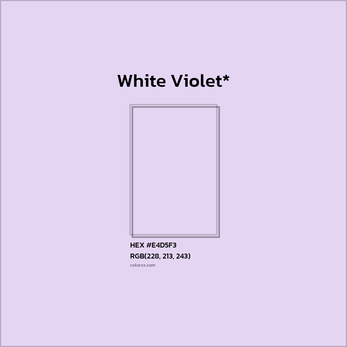 HEX #E4D5F3 Color Name, Color Code, Palettes, Similar Paints, Images